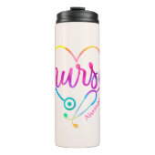 Nurse Stethoscope Thermosbecher (Vorderseite)