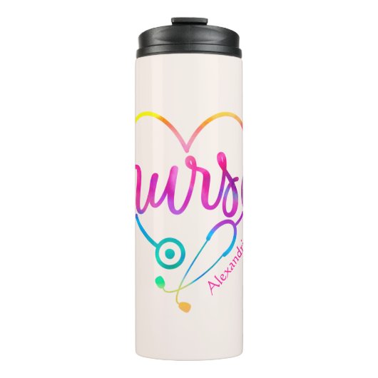 Nurse Stethoscope Thermosbecher (Vorderseite)