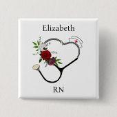 Nurse Stethoscope und Cap Button (Vorderseite)