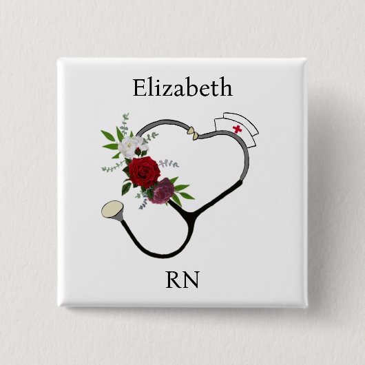 Nurse Stethoscope und Cap Button (Vorderseite)