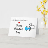 Nurse Stethoscope Valentinstag blue RN Karte (Gelbe Blume)