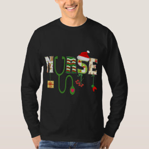 Nurse Stethoscope Weihnachts Krankenpflege Medizin T-Shirt