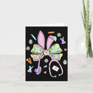 Nurse Stethoskop Lustiger Hase Bunny Ostern Karte