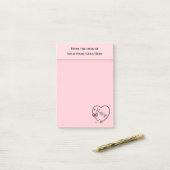 Nurse-Stethoskop mit Schreibtisch für rotes Herz Post-it Klebezettel (Auf Schreibtisch)