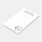 Nurse Stethoskop rote Herzwertsteigerung weiß Post-it Klebezettel (angewinkelt)