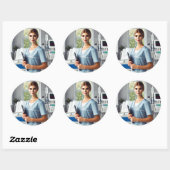 Nurse Stickers Geburtstag (Blatt)