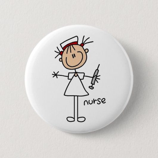 Nurse Strichmännchen Button (Vorderseite)