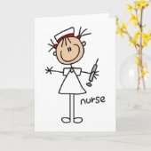 Nurse Strichmännchen Karte (Gelbe Blume)