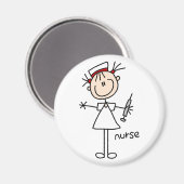 Nurse Strichmännchen Magnet (Vorderseite/Rückseite)