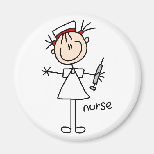 Nurse Strichmännchen Magnet (Vorne)