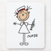 Nurse Strichmännchen Mousepad (Vorne)
