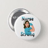 Nurse Strong | Vintag Retro Vibes Button (Vorne & Hinten)