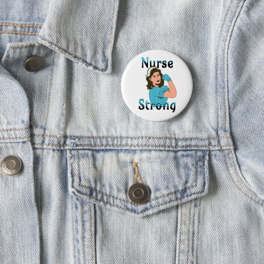Nurse Strong | Vintag Retro Vibes Button (Beispiel)