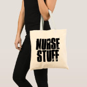 Nurse Stuff Black Typografie Tragetasche (Vorderseite (Produkt))