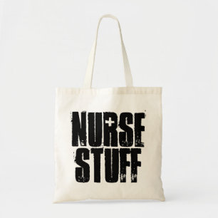 Nurse Stuff Black Typografie Tragetasche