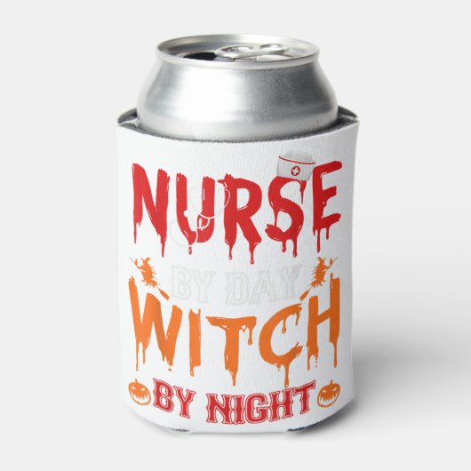 Nurse Sugar Skull Stethoscope Medical Halloween Co Dosenkühler (Kanne Vorderseite)