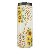 Nurse Sunflower Leopard Print Heart Thermosbecher (Rückseite)