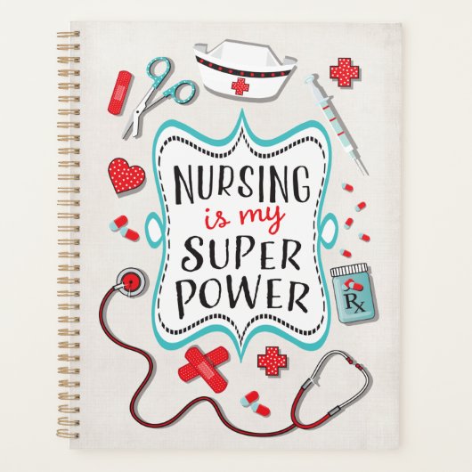 Nurse Super Power Planner Planer (Vorderseite)