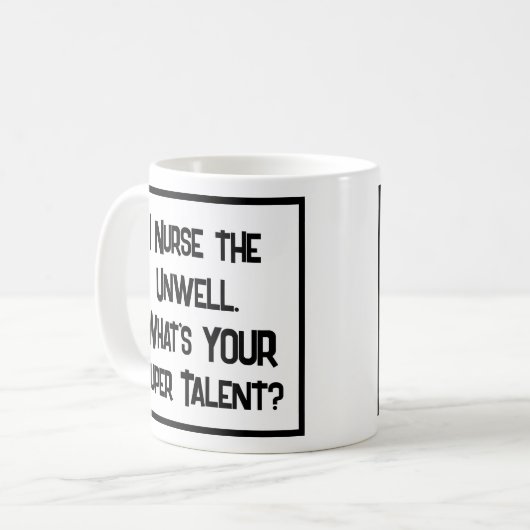 Nurse Super Talent. Tasse (Vorderseite Links)