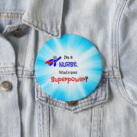 Nurse Superhero Button (Beispiel)