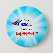 Nurse Superhero Button (Vorderseite)