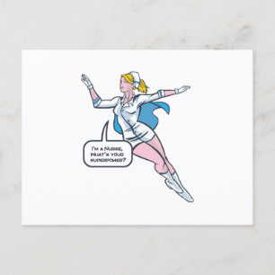 Nurse Superhero Postkarte