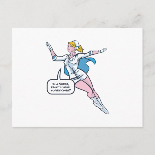 Nurse Superhero Postkarte (Vorderseite)