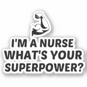 NURSE SUPERPOWER AUFKLEBER