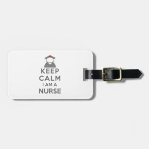 Nurse Symbol Behalten Calm I bin ein Krankenschwes Gepäckanhänger