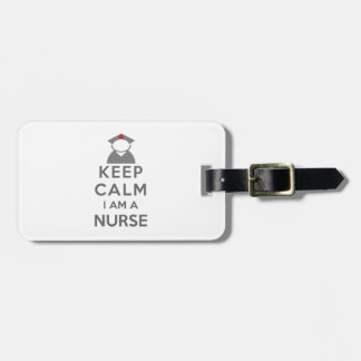 Nurse Symbol Behalten Calm I bin ein Krankenschwes Gepäckanhänger