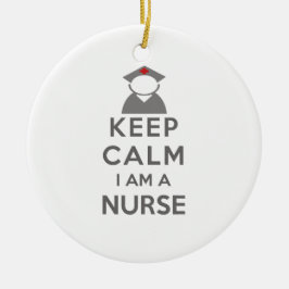 Nurse Symbol Behalten Calm I bin ein Krankenschwes Keramikornament