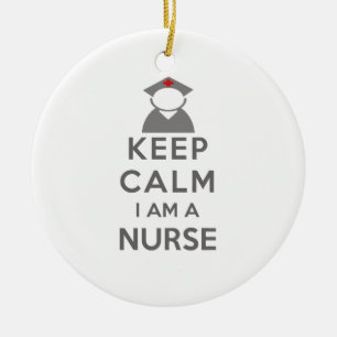 Nurse Symbol Behalten Calm I bin ein Krankenschwes Keramikornament