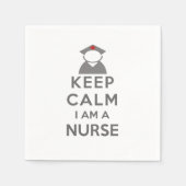Nurse Symbol Behalten Calm I bin ein Krankenschwes Serviette (Vorderseite)