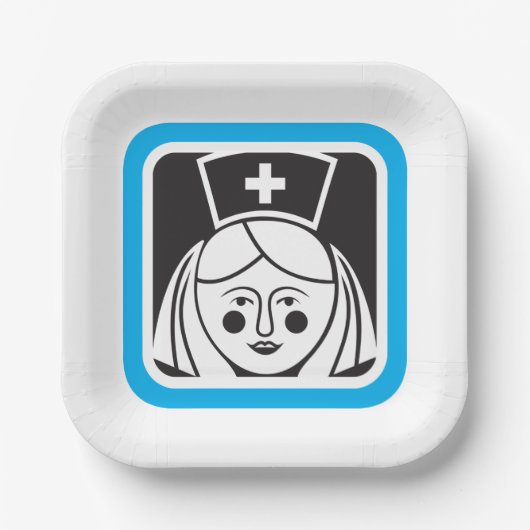Nurse-Symbol Pappteller (Vorderseite)