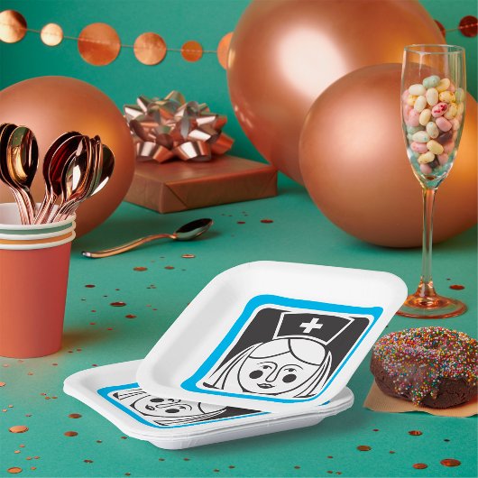 Nurse-Symbol Pappteller