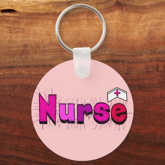 "NURSE" - T - Shirt und Geschenke Schlüsselanhänger (Vorderseite)