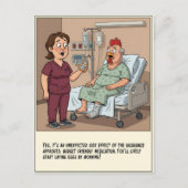 Nurse Talking To Chicken Head Patient Get Well Postkarte (Vorderseite)