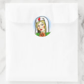 Nurse Tattoo Runder Aufkleber (Tasche)