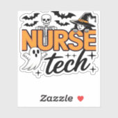 Nurse Tech - Halloween - mit Skelett, Hexe und Aufkleber (Blatt)
