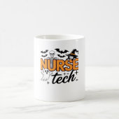 Nurse Tech - Halloween - mit Skelett, Hexe und Kaffeetasse (Mittel)