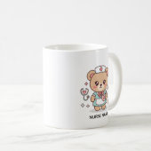 Nurse Teddy Bear – Custom Name Gift for Nurses  Kaffeetasse (VorderseiteRechts)