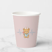 Nurse Teddy Bear Party-Papierbecher Pappbecher (Rückseite)