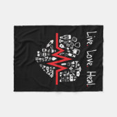 Nurse tee heartbeat - Live Liebe Heart Scoop Fleecedecke (Vorderseite (Horizontal))