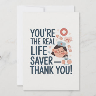 Nurse Thank You Card Dankeskarte