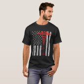 Nurse Thin Red Line Caduceus American Flag T-Shirt (Vorne ganz)