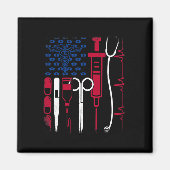 Nurse Tool American Flag Pride 4. Juli Stolz N Magnet (Vorne)