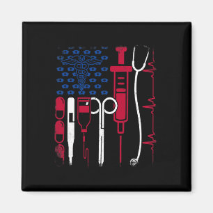 Nurse Tool American Flag Pride 4. Juli Stolz N Magnet