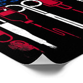 Nurse Tool American Flag Pride 4. Juli Stolz N Poster (Ecke)