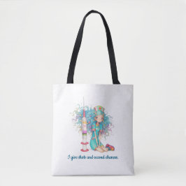 Nurse Tote Bag. I give shots and second chances. Tasche