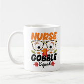 Nurse Turkey Gobble Squad nähren Lover Funny Mama Kaffeetasse (Links)